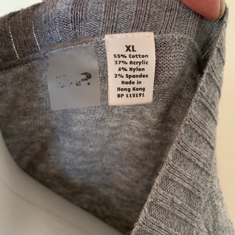 Gray 5 Button 3/4 Sweater - Picture 4 of 4